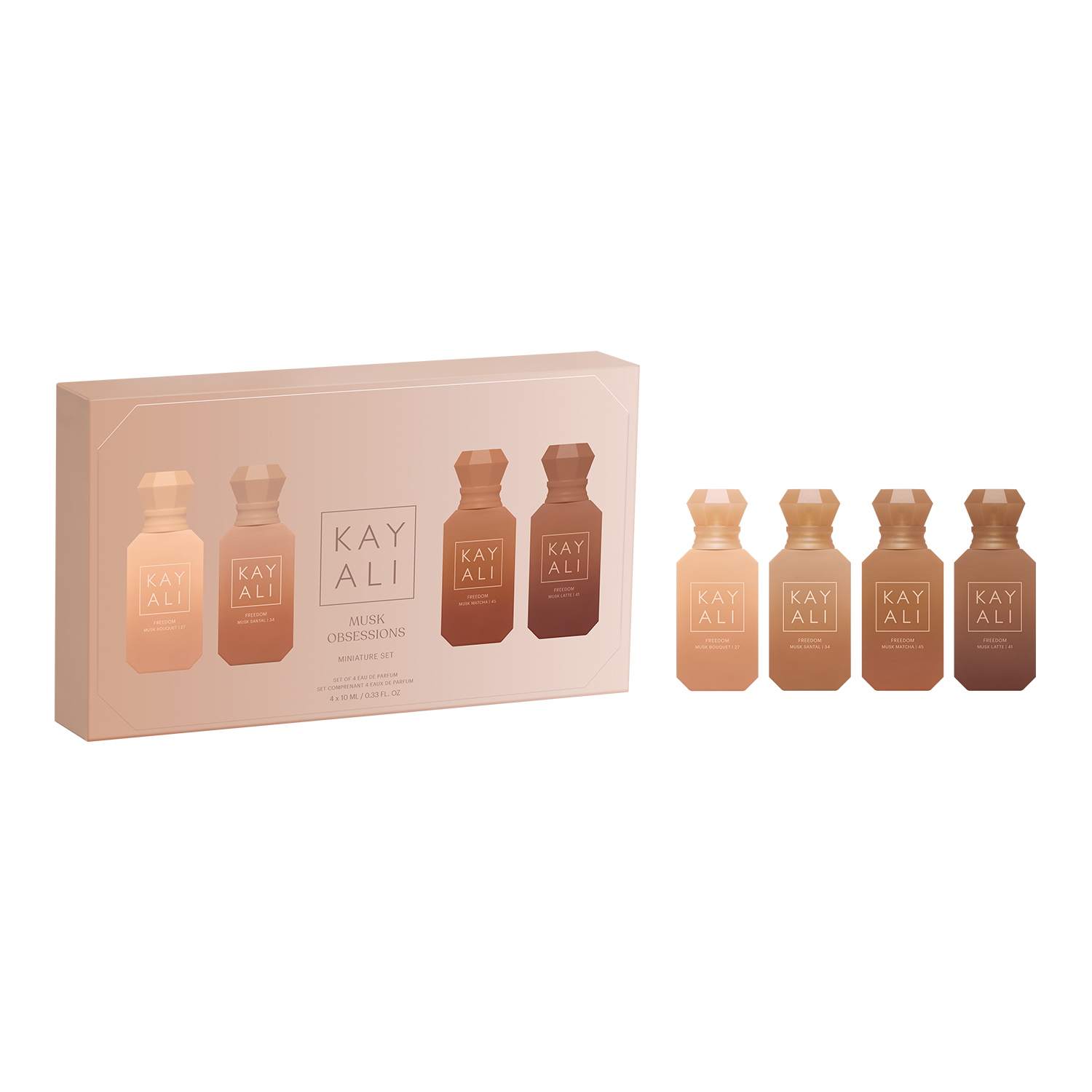 KAYALI Freedom ミニチュアセット　2/11まで KAYALI Freedom Musk Obsessions Miniature Set - 4x10ml Perfumes