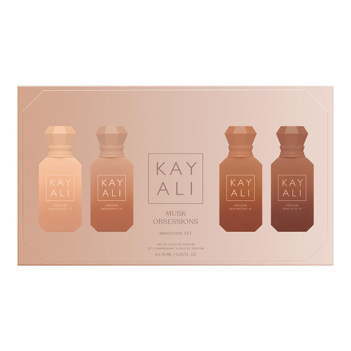 Freedom Musk Obsessions Miniature Set - 4x10ml Perfumes | KAYALI Freedom Musk Obsessions Miniature Set - 4x10ml Perfumes | KAYALI