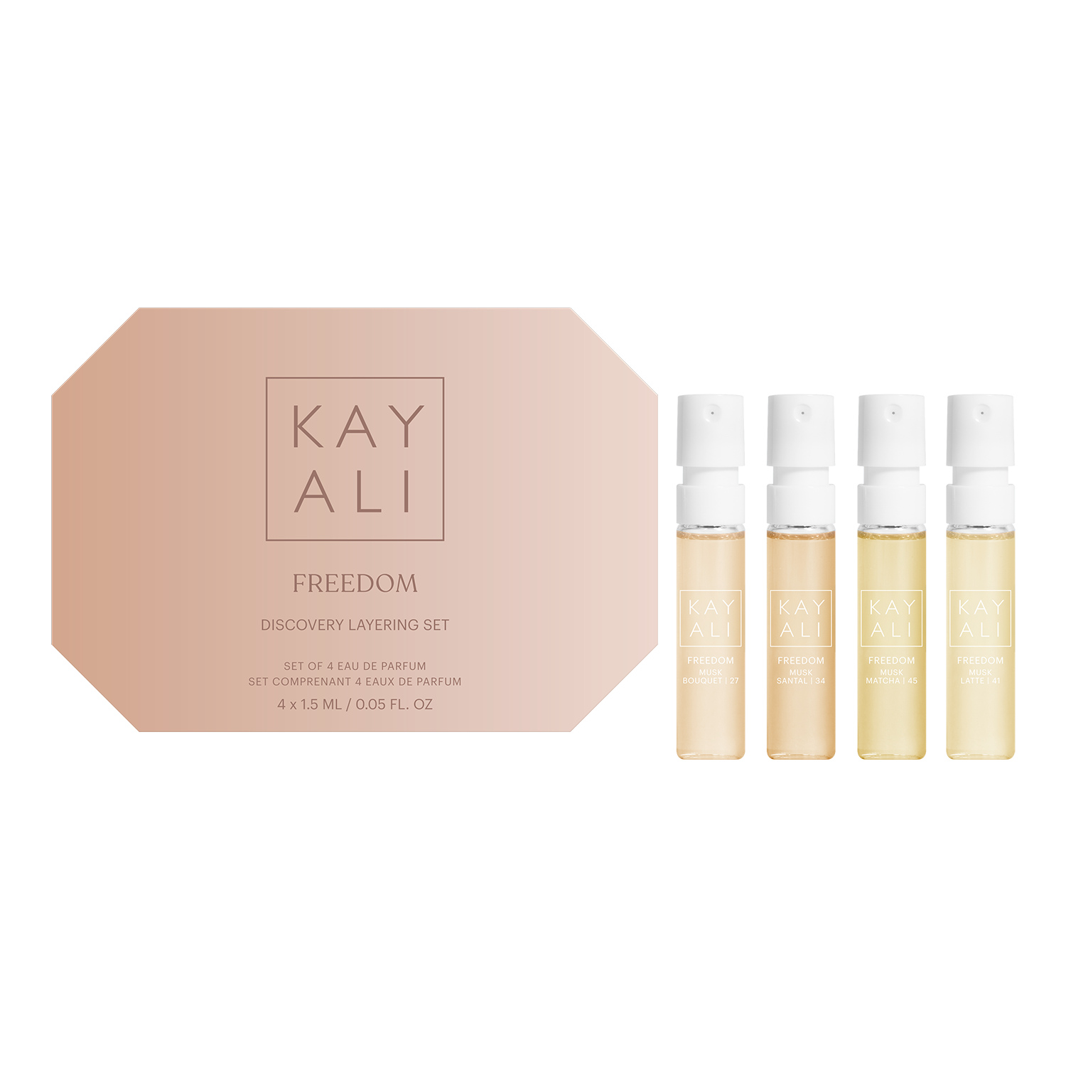 KAYALI Freedom ミニチュアセット　2/11まで KAYALI Freedom Musk Obsessions Miniature Set - 4x10ml Perfumes