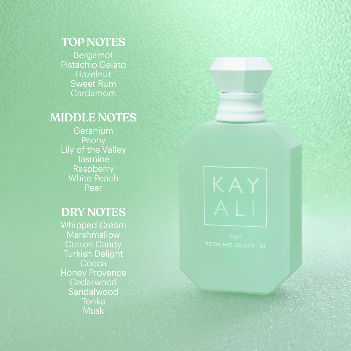 Yum Pistachio Gelato | 33 Gourmand Perfume – KAYALI US Yum Pistachio Gelato | 33 Gourmand Perfume – KAYALI US